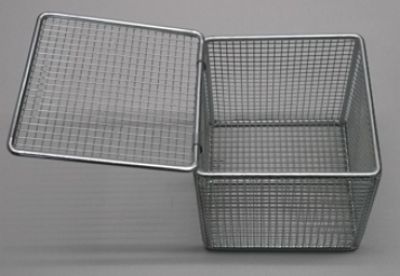 Art. S12750
Small parts basket with hinged cover
160x160x160 mm, mesh 6 mm, stainless steel