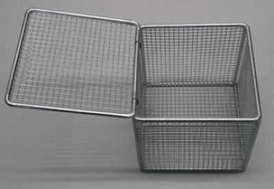 Art. S12750
Small parts basket with hinged cover
160x160x160 mm, mesh 6 mm, stainless steel