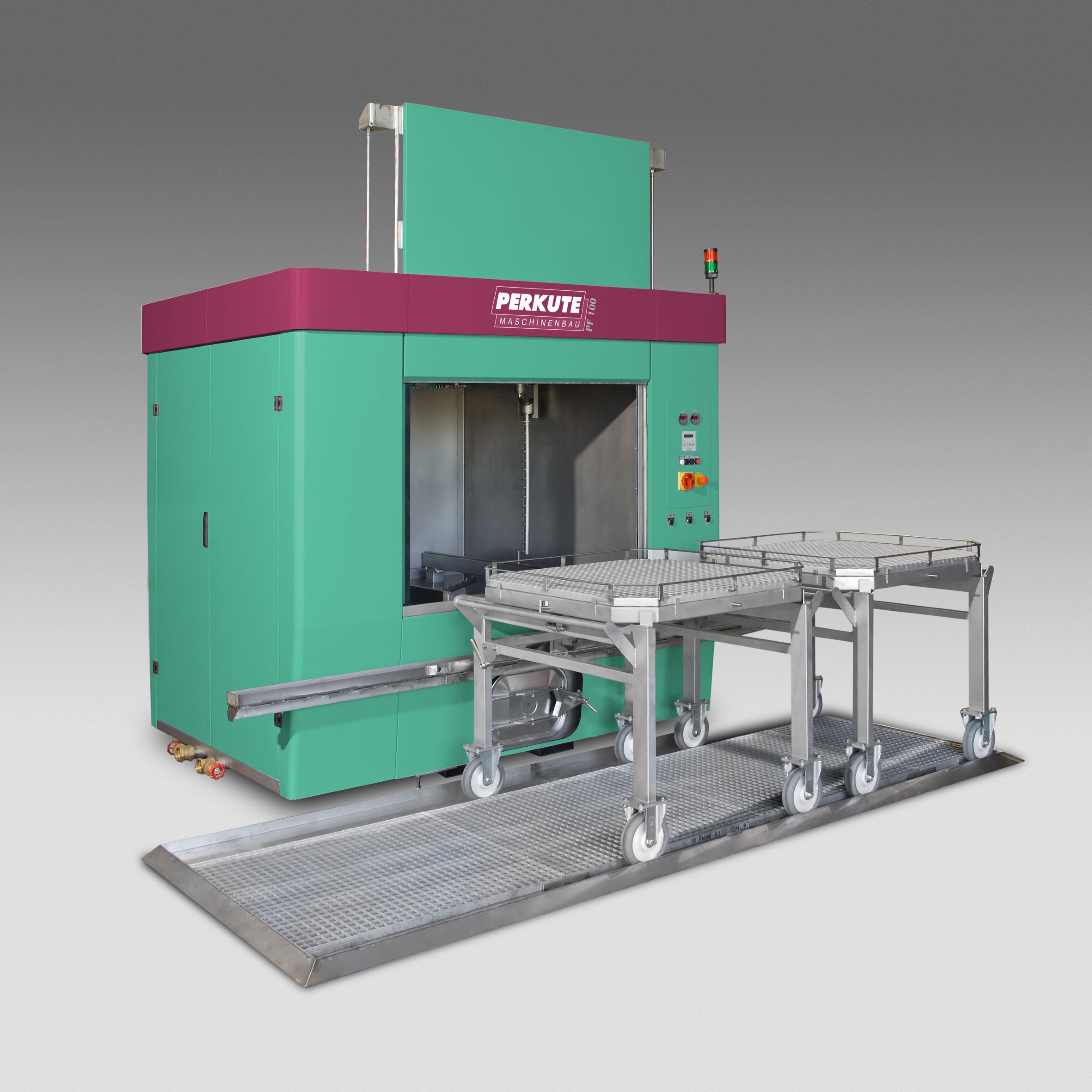 Clean-o-mat PF 150 mit kundenspezifischer Beladestation
