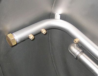 Blast pipe system in detail
