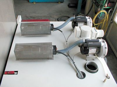 (Option) hot air drying by high-capacity blower
