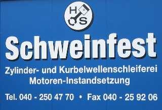 Logo der Firma Schweinfest – Zylinder- und Kurbelwellenschleiferei, Motoreninstandsetzung, Hamburg