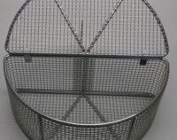 Segmentkorb aus Edelstahl 180 Grad, Maschenweite 8 mm, geeignet für PERKUTE Reinigungsanlagen