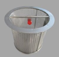 PERKUTE Filterkorb 53026 Ø 200 x 150 mm MW 350 µm Filterkorb aus Edelstahl Ø 200 x 150 mm mit Maschenweite 350 µm, Zubehör für industrielle Teilereinigung