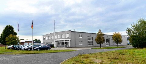 Firmengebäude von PERKUTE in Rheine, Hersteller für Teilereinigungsanlagen