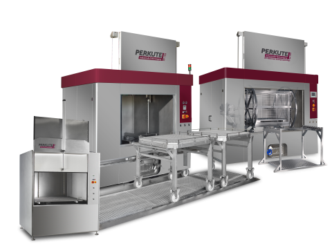 Rhönrad Entfettungsanlage für die industrielle Teilereinigung von PERKUTE