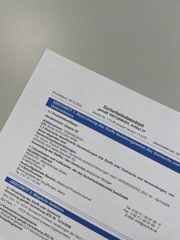 Sicherheitsdatenblätter