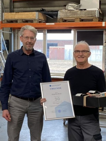 30 Jahre Betriebszugehörigkeit von Zbigniew Woch