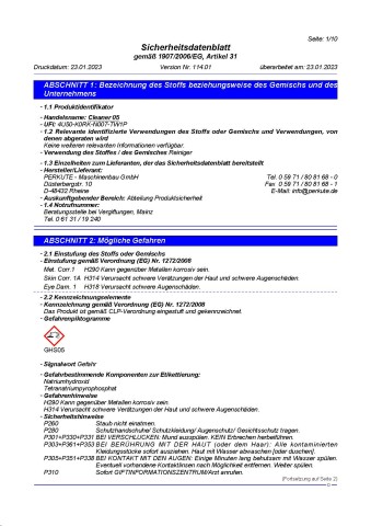 Sicherheitsdatenblätter